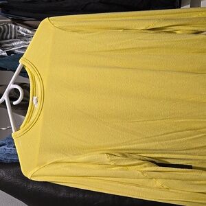 Bright yellow lululemon long sleeve